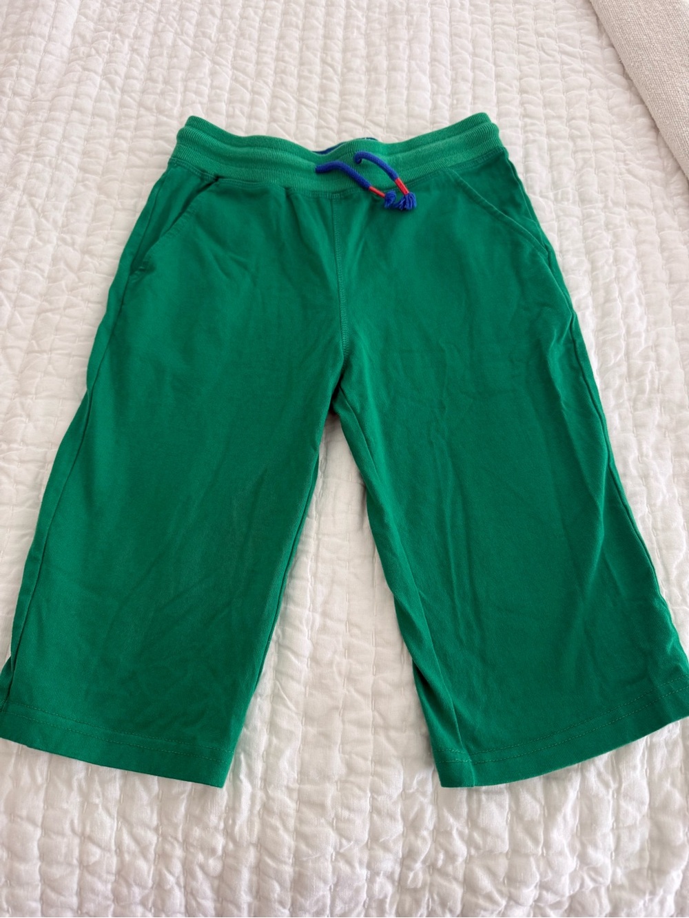 Mini Boden Green Cotton Drawstring Shorts